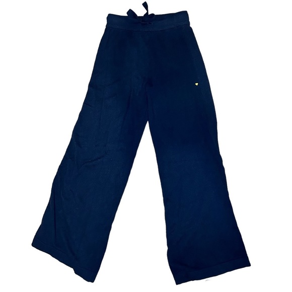 NWOT Anthropologie x Kerri Rosenthal Wide Leg Cotton Cashmere Navy Pants - Picture 4 of 12